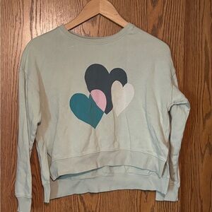 Peloton Mint Green Sweater girls medium good condition cropped style